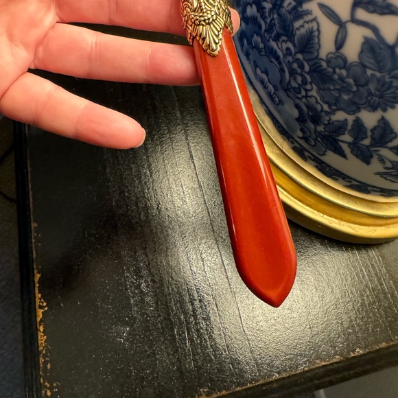 Hampton Silversmiths Stainless ‘Stella’ Maroon/Gold Trim Silverware Flatware - Picture 6 of 6